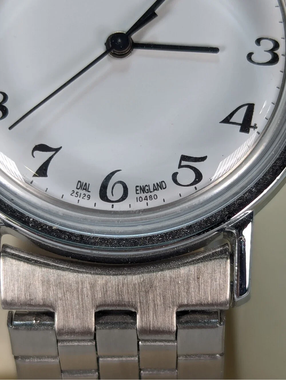 1980 Timex Mercury 25129-10480 Watch Mechanical Hand Wind White Dial 34MM